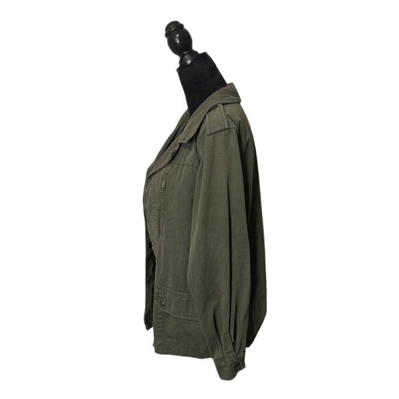 Topshop Military Style Utility Shacket Coat Size 6 - Picture 10 of 15